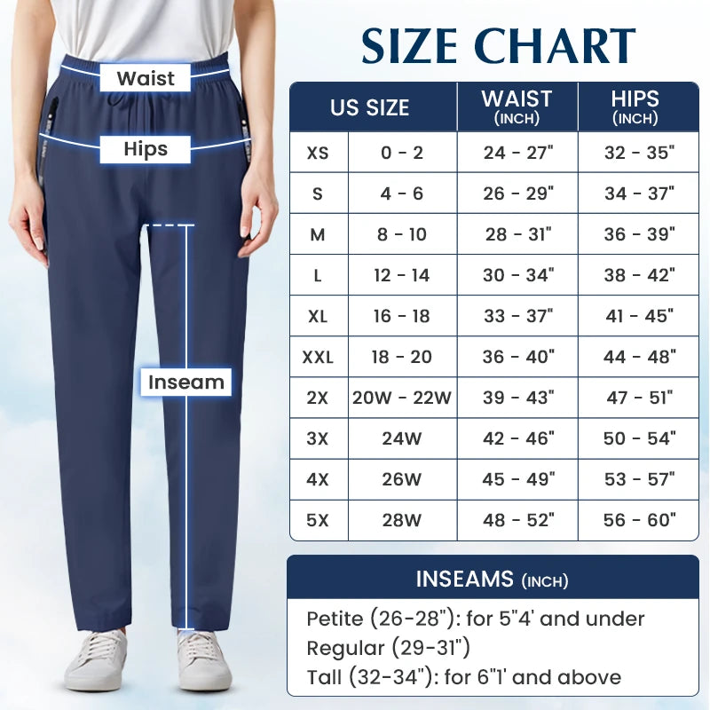 Bluecomfys - Women's Ultra Soft Stretch Perfect Drape Casual Pants