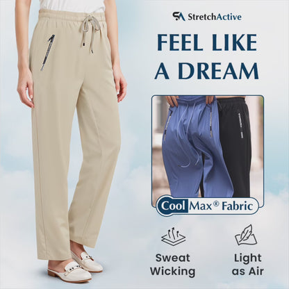 Bluecomfys - Women's Ultra Soft Stretch Perfect Drape Casual Pants